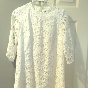 Ann Taylor Petite Scallop Eyelet Shift dress